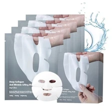 4PCS Deep Collagen Overnight Mask, Anti Wrinkle Lifting Mask, Wash Free Collagen