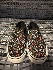 VANS Asher Ditsy Floral Slip-On Sneakers Floral Print Women's 8.5 Shoes