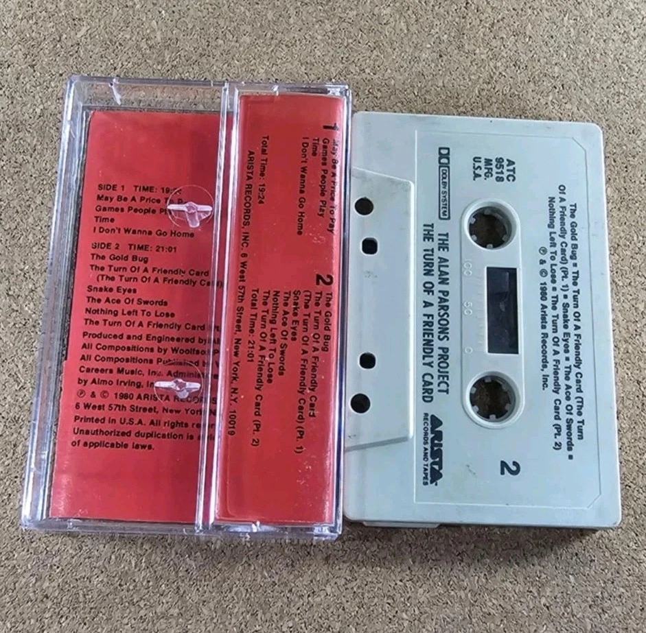 The Alan Parson Project The Turn Of A Friendly Card Cassette Tape 1980 Artista Foto 3 de 3