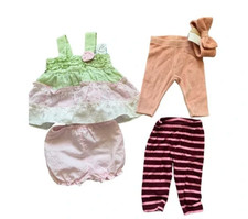 Misc Baby Girl Bundle Items 0-3, 3-6 month items Pink 2 sets of pants one set