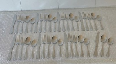 Pfaltzgraff Everyday Simplicity Stainless Flatware 5 Pc Place Set for 7, 38 Pcs
