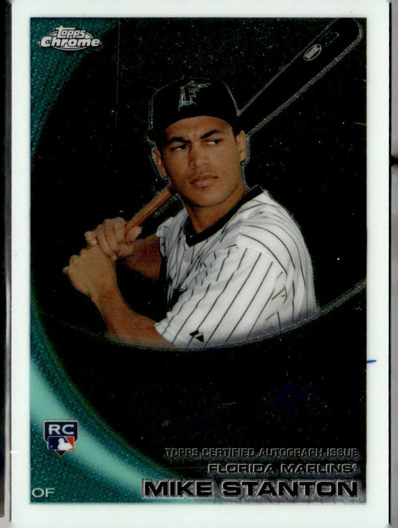 2010 Topps Chrome Autograph Mike Stanton Rookie Auto Card #190