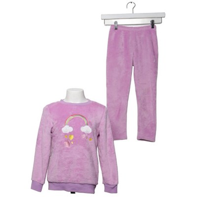Pyjama, Größe: 120, Polyester, Lila, Print, Fleece #iNa