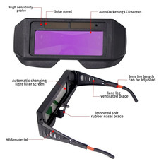 Solar Powered Auto Darkening Welding Helmet Goggles LCD Glasses for TIG MIG MMA