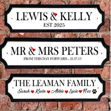 Personalised Street Sign Plaque acrylic Indoor & Outdoor Sign ANY DESIGN PRINTED