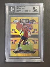 2023-24 Panini Select La Liga Lamine Yamal RC Gold 10/10 BGS 8.5 98 Jersey #