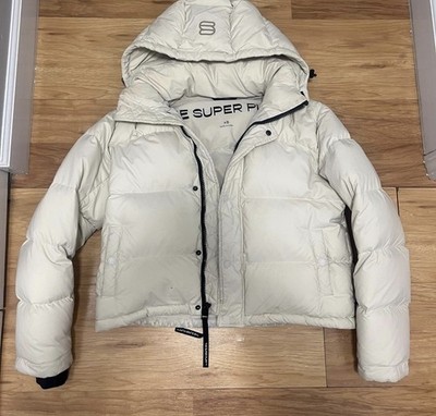 Aritzia The Super Puff Shory Puffer Jacket Womens Extra Small XS Matte Pearl