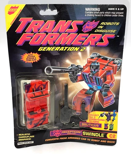 Vintage 1993 Hasbro G2 Transformers SWINDLE Figure MOC Decepticon Combaticon C2