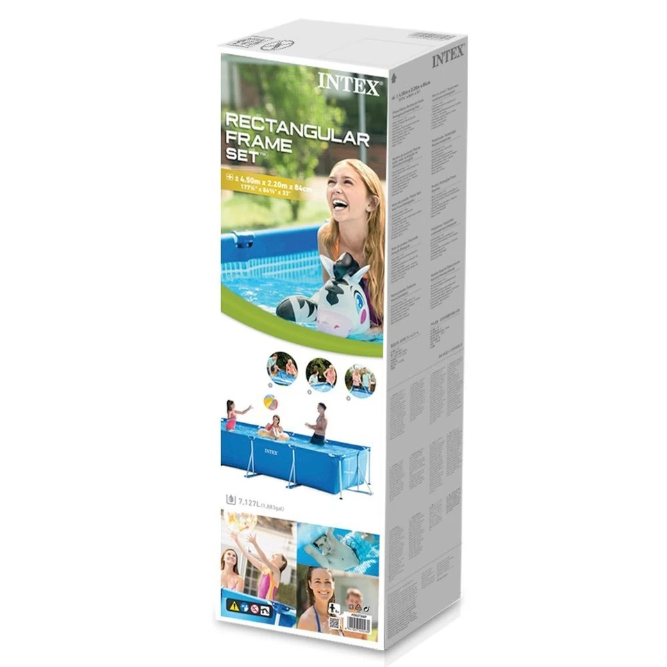 Intex Piscina Elevada Rectangular Con Estructura De Acero 450x220xh84cm 28273 - Imagen 4 de 4