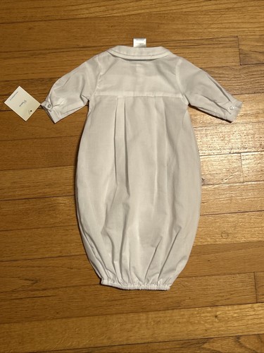 NEW Petit Ami White Smocked Gown Preemie - Picture 2 of 8