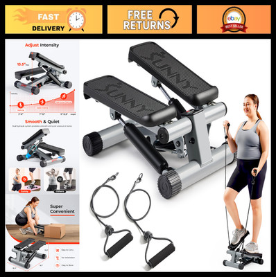 Mini Stair Stepper with Resistance Bands for Home Gym | Full Body Cardio, Adjust