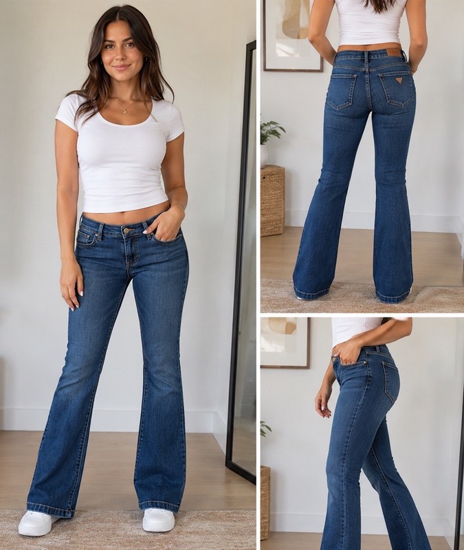 GUESS Sexy Flare Jeans Women’s Size 30 Medium Wash Stretch Denim