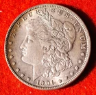 1901 O Morgan Silver Dollar AU Details