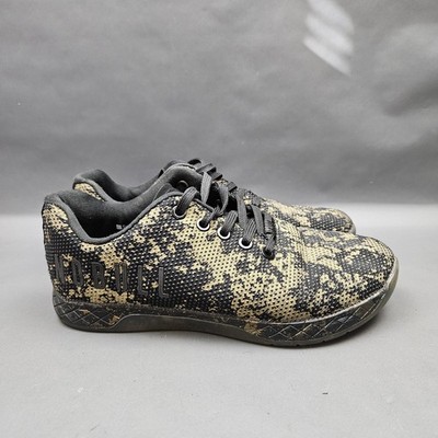 NOBULL Outwork Trainer Shoes Womens 7.5 Black Gold SuperFabric Sneakers Training