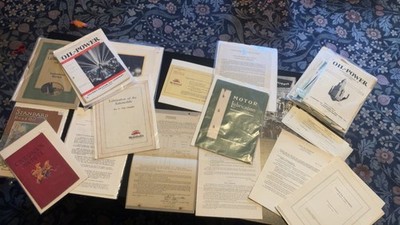 Vintage Oil Gas Ephemera Lot 1920s-1950s Socony Sinclair Mobil Halliburton  Arch
