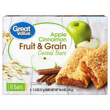 Apple Cinnamon Fruit Grain Cereal Bars 8 Count 10.4 oz Breakfast Snacks