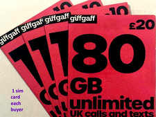 giffgaff Sim Card Pay As You Go PAYG /4G Standard, Micro, Nano