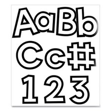 Carson-Dellosa 130100 Ez Letter Combo Packs, White/Black Trim, 4"