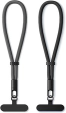 2 Pack Phone Wrist Strap, lanyard for iPhone Case Black Grey
