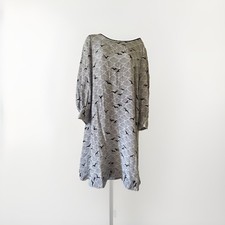 Kate Spade Silk Long Sleeve Birds Shift Dresss Size 14