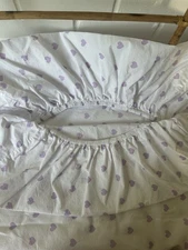 Pottery Barn Kids "Lavender Hearts" Crib Fitted Sheet