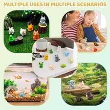 120PCS Mini Resin Animals Tiny Resin Animals to Hide Miniature Animal Figurin...