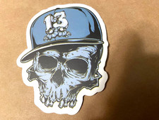 13 Skull-Pop Art-Sticker-Die-Cut-2.2 x 2.6"-Indoor Sticker-New