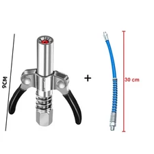 Grease Gun Coupler High Pressure Double Handle Quick Release Lock Oil Nozzles
