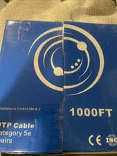 1000ft box of VIVO Cat5e UTP (Unshielded Twisted Pair) Ethernet cable