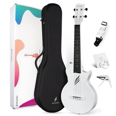 Enya Tenor Ukulele 26 Inch Carbon Fiber Cutaway Travel Ukelele for Adult with...