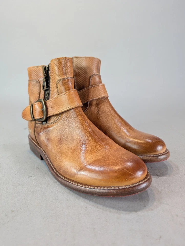 Bed Stu Women's Size 6.5 Becca Leather Harness Ankle Boots Shoes Brown - Image 1 of 4