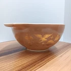 Pyrex Early American Cinderella Mixing Bowl 1.5 Qt. 442 Brown & Gold 1960's 60's