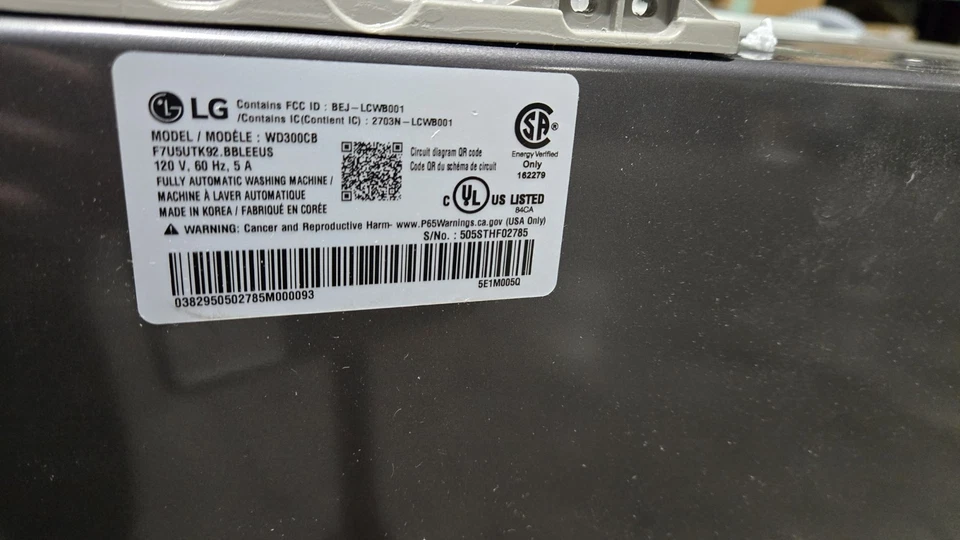 NOVO LG WD300CB SideKick 27" 1.0 UC. Lavadora de pedestal de carga superior de alta eficiência pés - Imagem 4 de 4