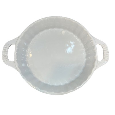 STAUB Ceramics Bakeware-Pie-Dish, 9-inch, White. New