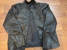 Men distressed brown cowhide skin leather jac...