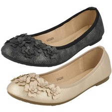 Spot On Women's Casual Flat Ballerina Shoes