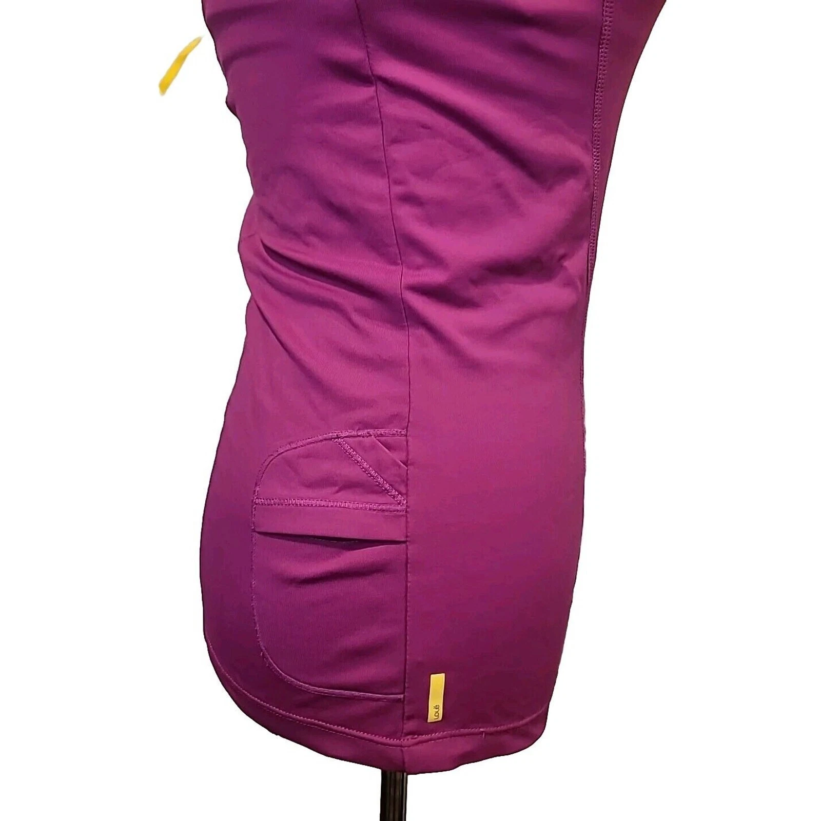 lole fuchsia running yoga athletic workout pocket nice tank-top