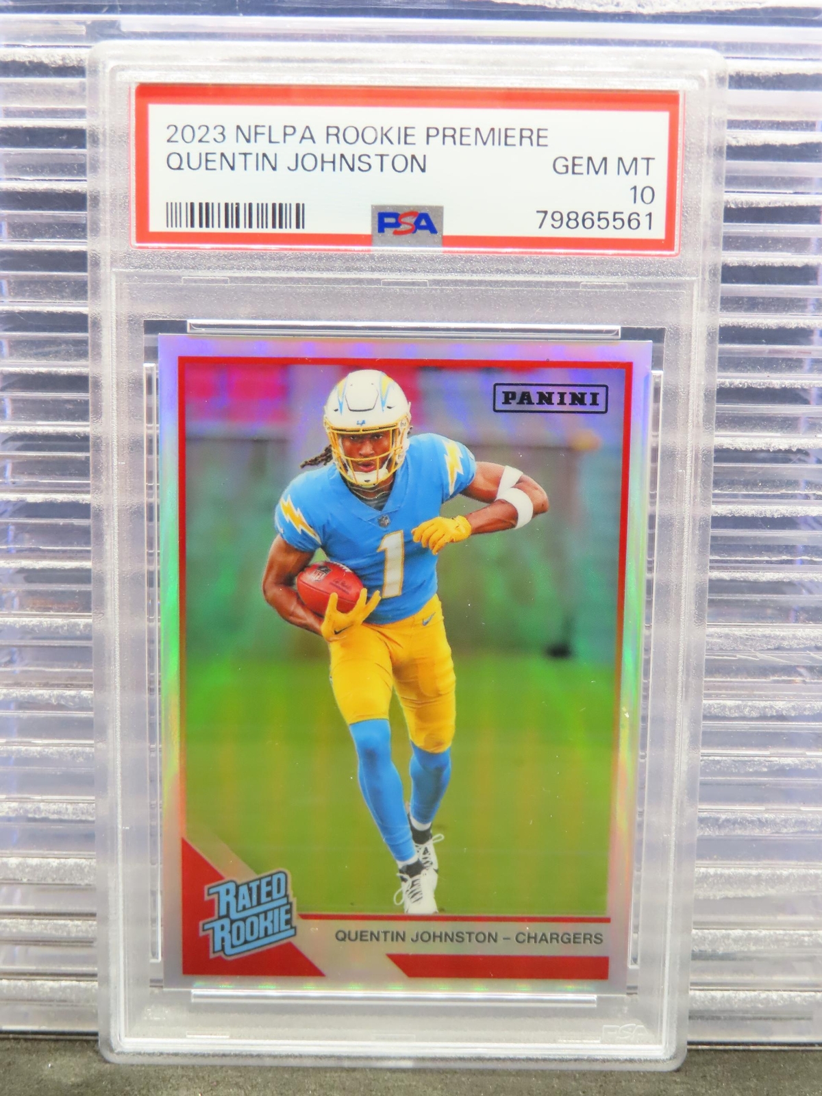 Quentin Johnston Panini Nflpa Rookie Premiere Rated Rookies # Base