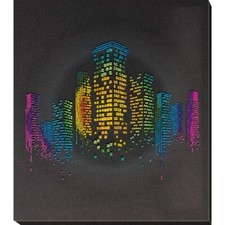 Bead Embroidery Kit Night in the city Beadwork DIY Abris Art