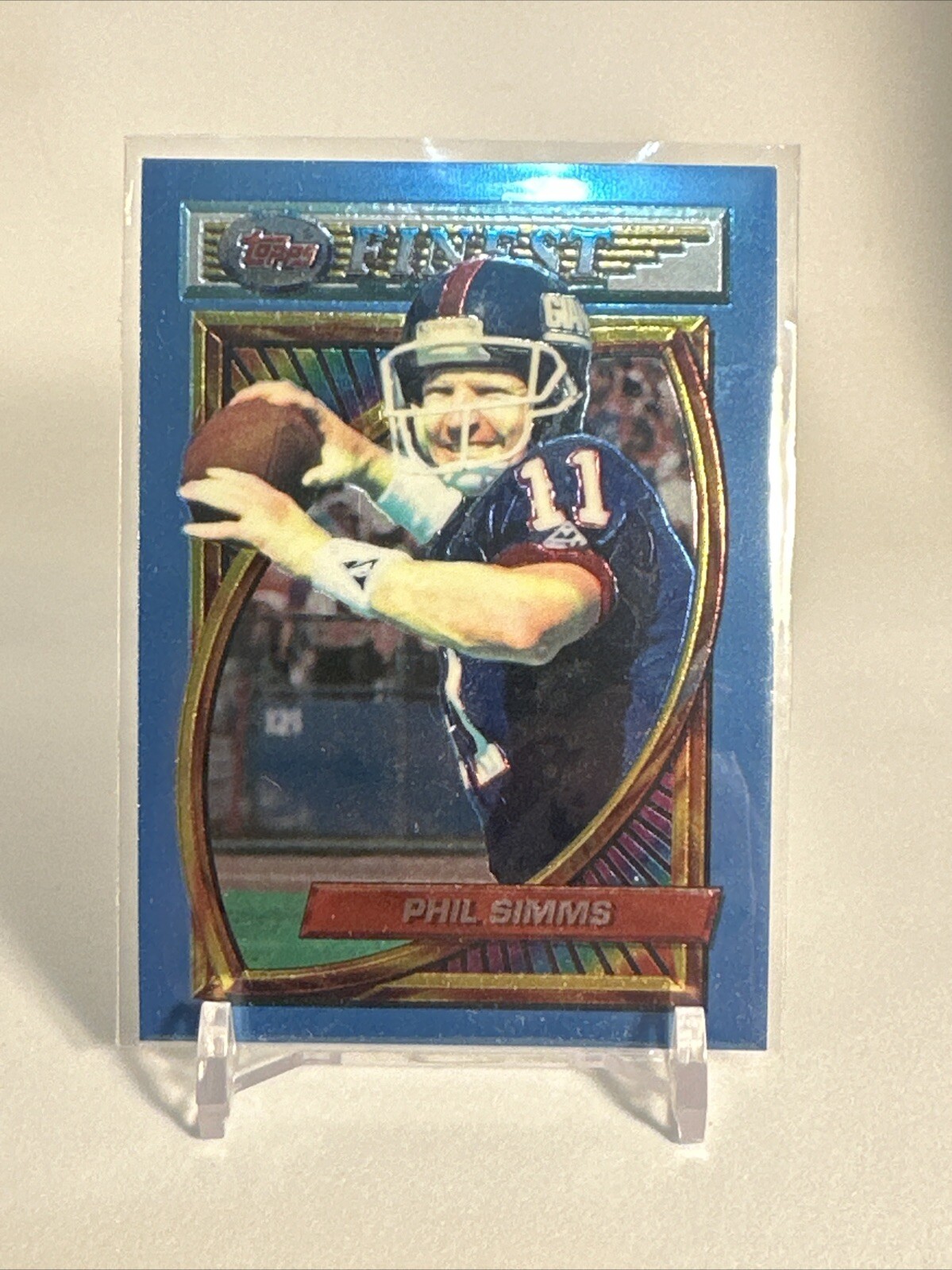 PHIL SIMMS 1994 TOPPS FINEST REFRACTOR #152 NY GIANTS