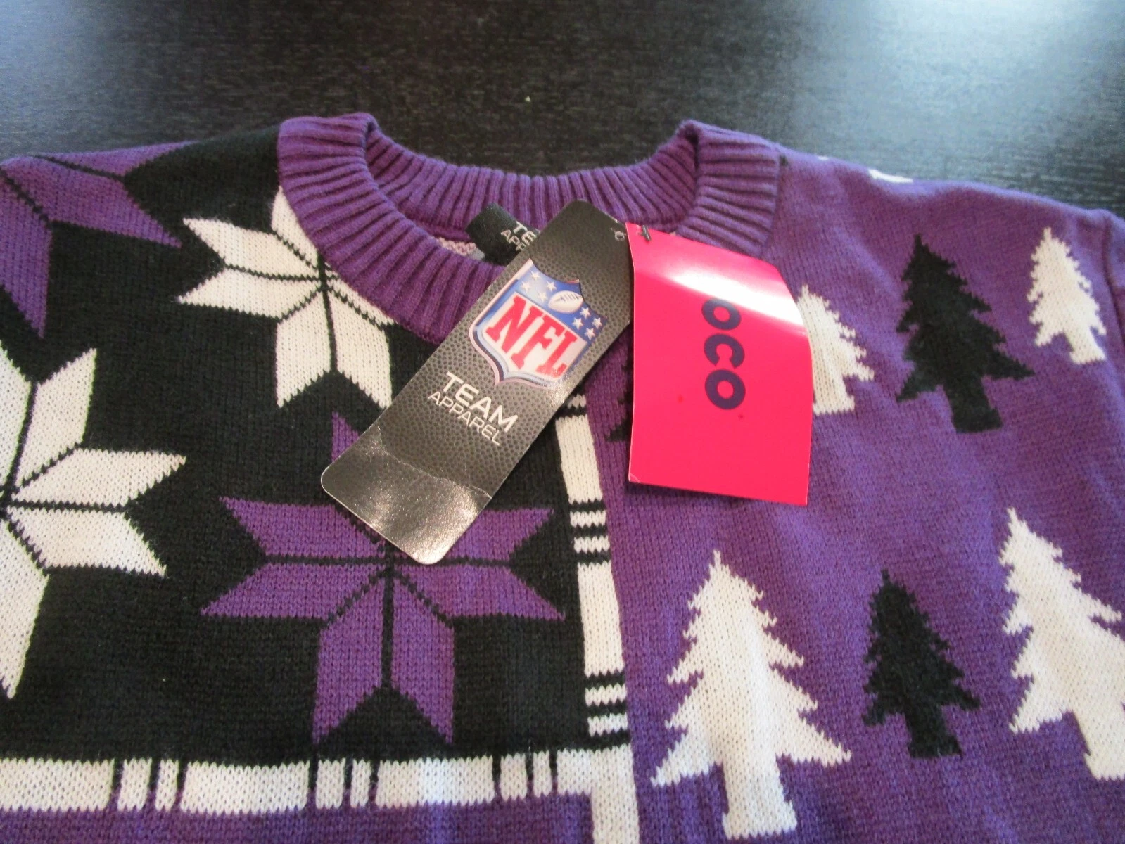 National Football League football Baltimore Ravens Ugly Christmas Sweater Men's SMALL