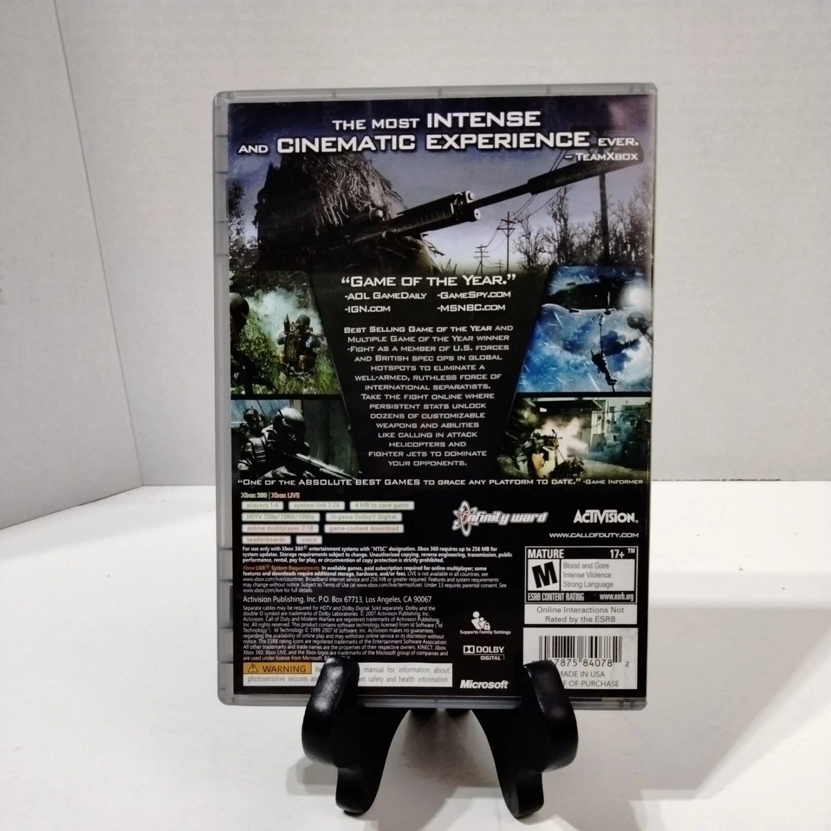 Call of Duty 4 Modern Warfare best seller platinum hit Microsoft Xbox 360