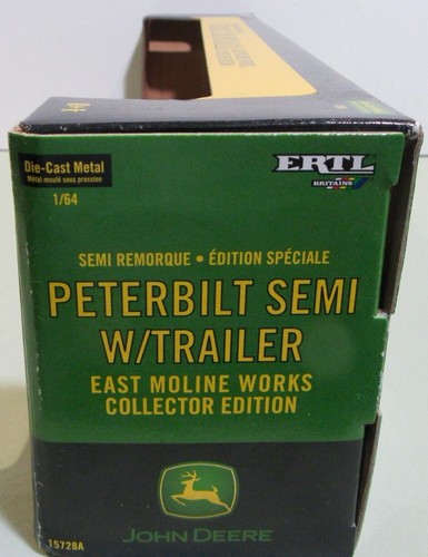 John Deere Peterbilt Semi (East Moline Collector Edition) Box Only 1/64 #15728A - Picture 4 of 6