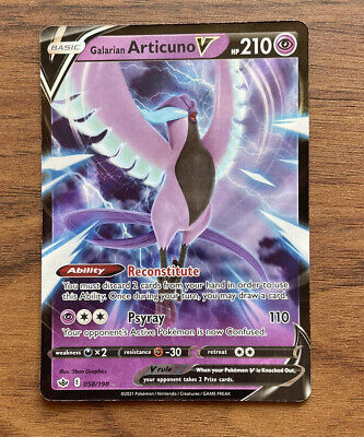 Galarian Articuno V 58/198 Pokemon Chilling Reign NM