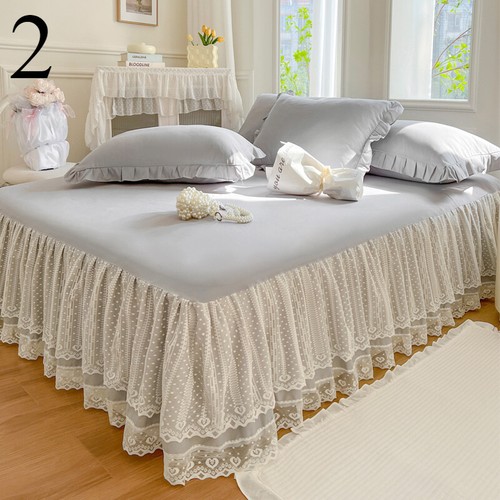 Universal Spitzensaum Tagesdecke Prinzessin Schlafzimmer Bett Rock Abdeckung Haushalt Bettwäsche - Bild 2 von 26