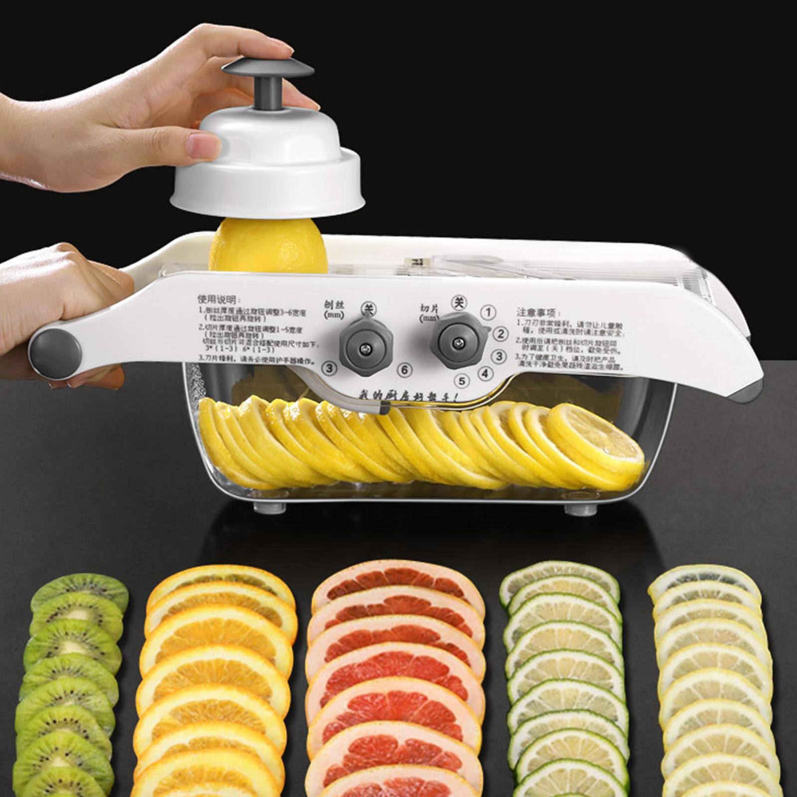 Lemon Potato Slicer For Kitchen Adjustable Thickness Food Julienned Slicers