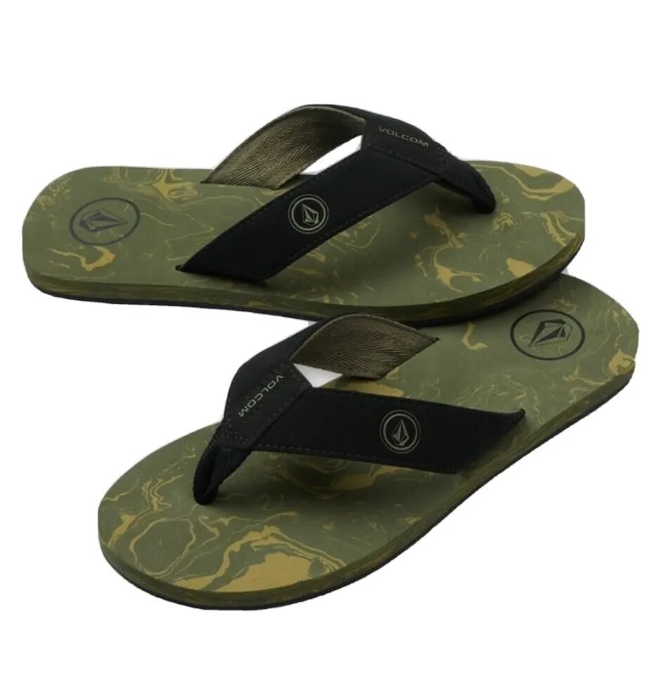Men's Volcom Sandals New Flip Flops Size 10