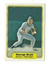 1982 FLEER GEORGE BRETT #405 HOF, VERY CLEAN, SHARP CORNERS/EDGES, FREE SHIPPING