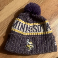 Minnesota Vikings New Era Heavy Knit Fleece Lined Warm Beanie Hat Winter