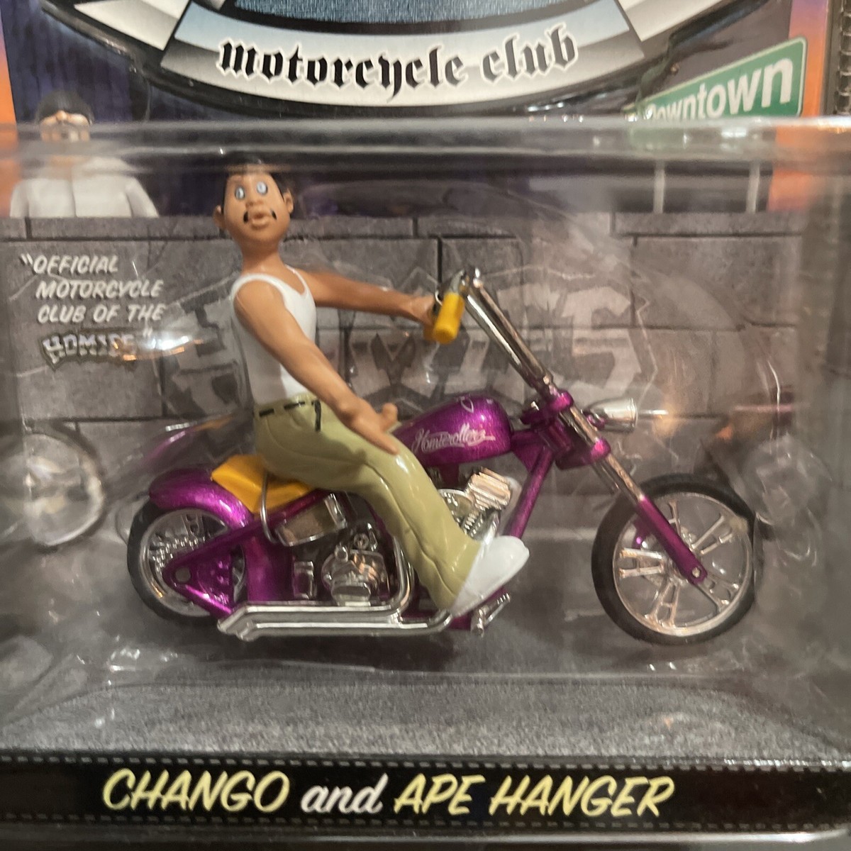 2005 Jada Toys Homie MC Motorcycle club￼CHANGO and APE